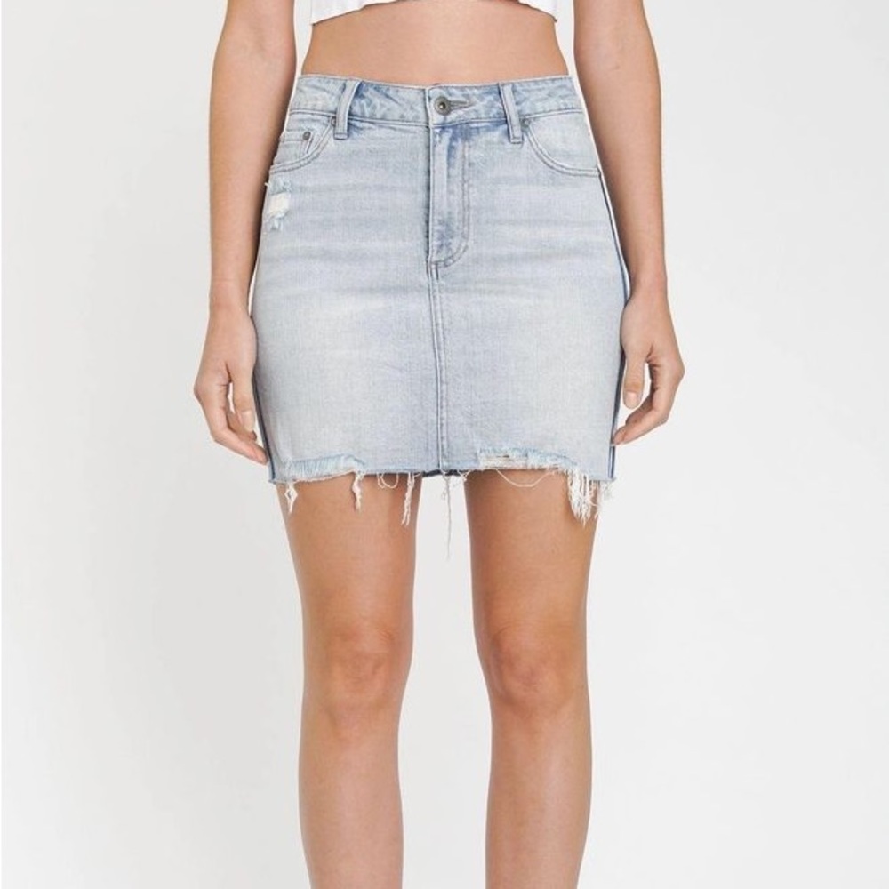 NWT Pistola Jean Cut Off Mini Skirt. 27